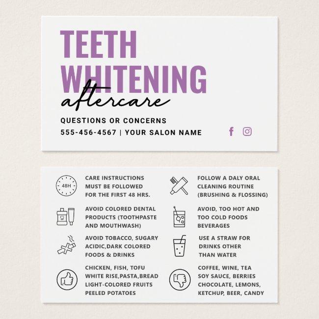 Any Color Teeth Whitening Aftercare Instructions