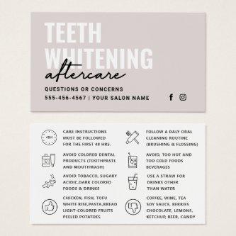 Any Color Teeth Whitening Aftercare Instructions