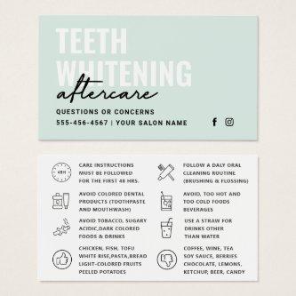 Any Color Teeth Whitening Aftercare Instructions