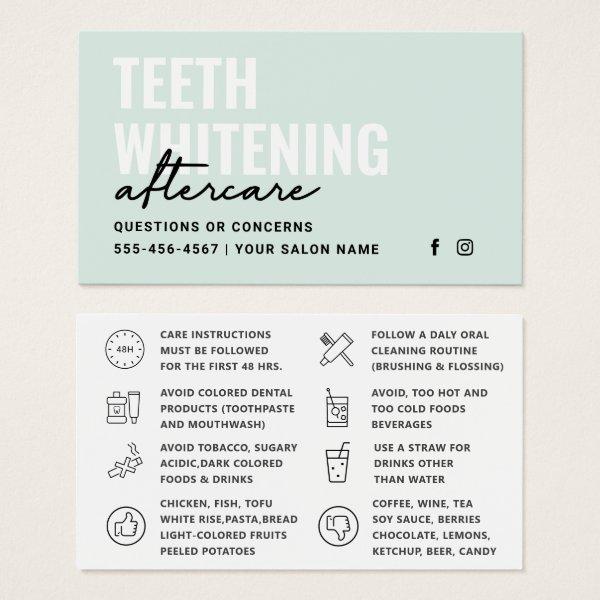 Any Color Teeth Whitening Aftercare Instructions