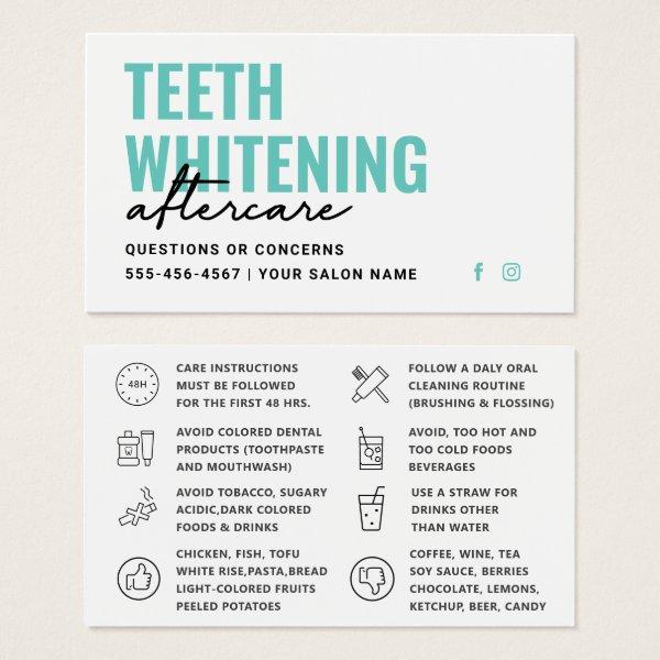 Any Color Teeth Whitening Aftercare Instructions
