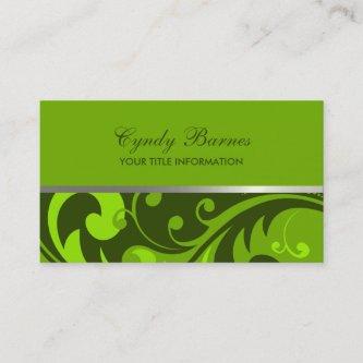 Any Color with Green Damask
