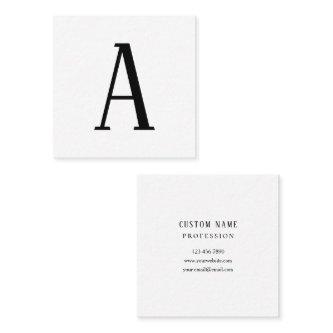 Any Letter | Black & White or DIY Colors  Square
