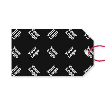 Any Logo or Uploaded Image | Scattered Pattern  Gift Tags