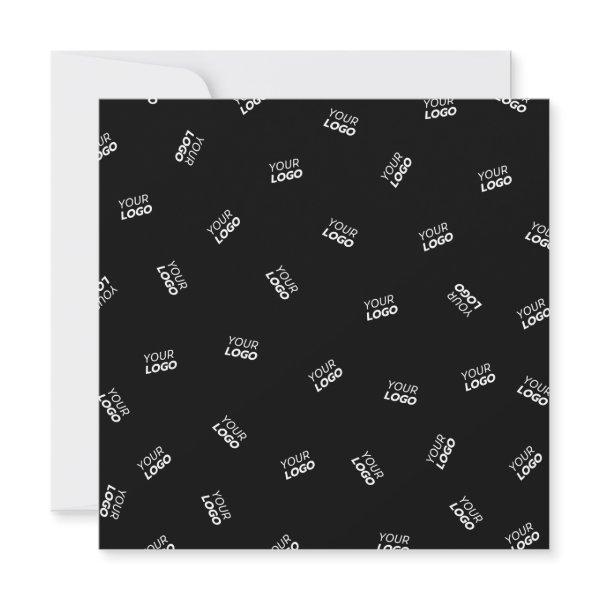 Any Logo or Uploaded Image | Scattered Pattern  Note Card