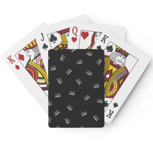 Any Logo or Uploaded Image | Scattered Pattern  Poker Cards