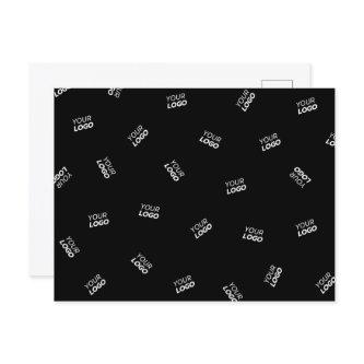 Any Logo or Uploaded Image | Scattered Pattern  Postcard
