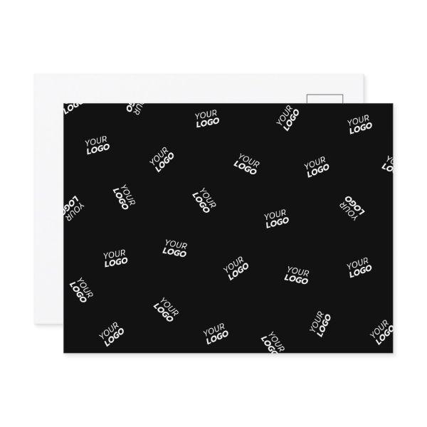 Any Logo or Uploaded Image | Scattered Pattern  Postcard