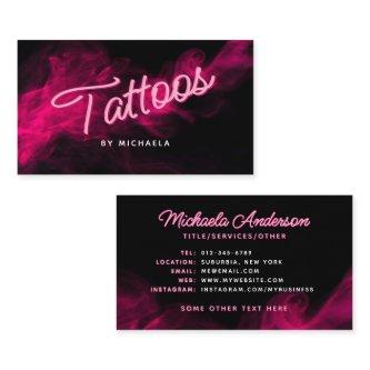 *ANY TEXT* Modern Pink Neon & Smoke Brow Shaping B