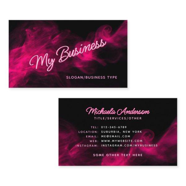 *ANY TEXT* Modern Pink Neon & Smoke