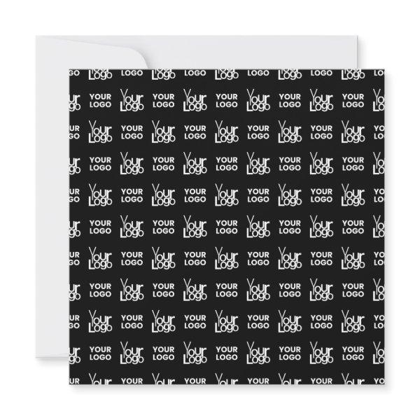 Any Two Logos or Images Repeating Pattern Holiday Card