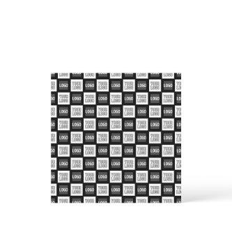 Any Two Logos or Images Repeating Pattern Holiday Card