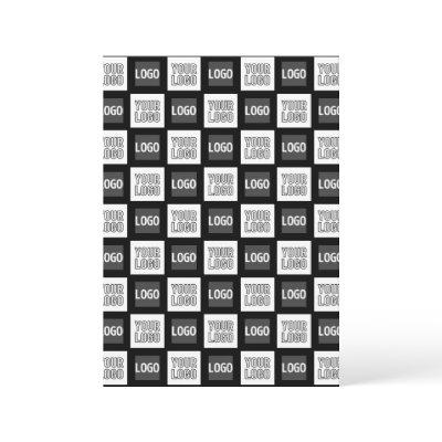 Any Two Logos or Images Repeating Pattern Thank You Card
