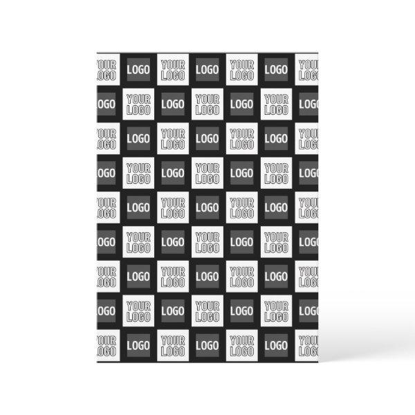 Any Two Logos or Images Repeating Pattern Thank You Card