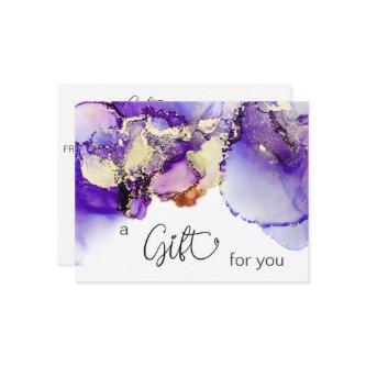 *~* AP29 GIFT CERTIFICATE Lavender Purple Bold
