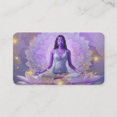 *~* AP32  Cosmic Lavender Lotus  Woman QR Mandala