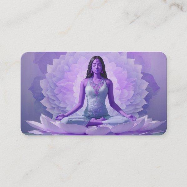 *~* AP32  Lavender Lotus Yoga  Woman QR Mandala