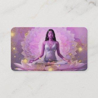 *~* AP32  Lavender Pink Lotus Woman QR Mandala
