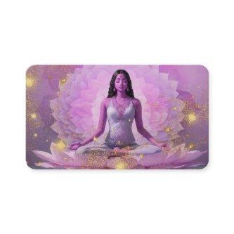 *~* AP32  Lavender Pink Lotus Woman QR Mandala