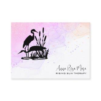 *~* AP46 QR Elegant Ethereal Beach Marsh Heron