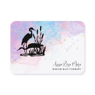 *~* AP46 QR Ethereal Beach Marsh Heron Elegant