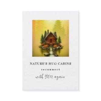 *~* AP49  Rustic Cabin Cottage QR LOGO Fall Golden