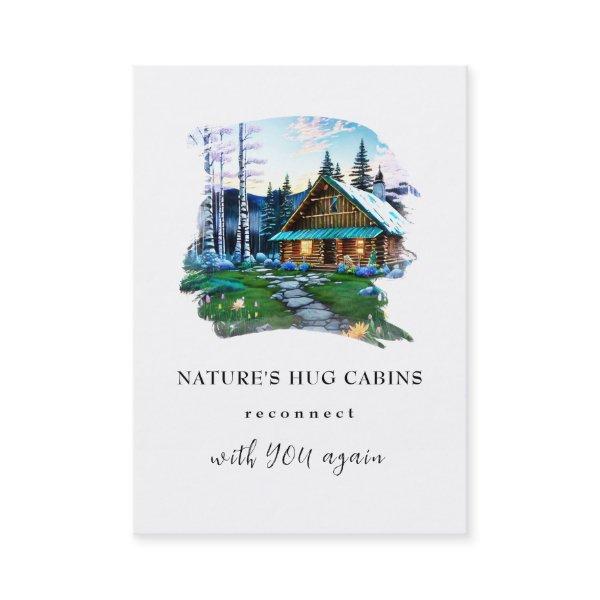 *~* AP49  Rustic Cabin Cottage QR Spring Birches