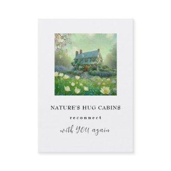 *~* AP49  Rustic Cabin Cottage QR Spring Flowers