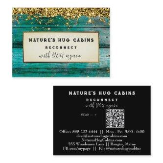 *~* AP49  Rustic Distressed Wood Glitter QR