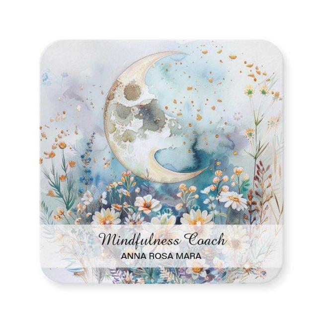 *~* AP70 Ethereal Full Moon Flowers QR Floral Square