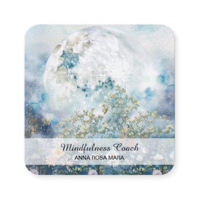 *~* AP70 Ethereal Pastel Moon Flowers QR Floral Square