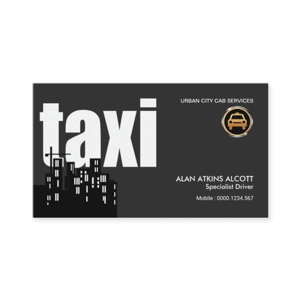 Appealing Magnificent City Silhouette Taxi
