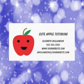 Apple Teacher Tutor Cute Red Personalize