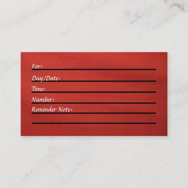 Appointment Card (red)