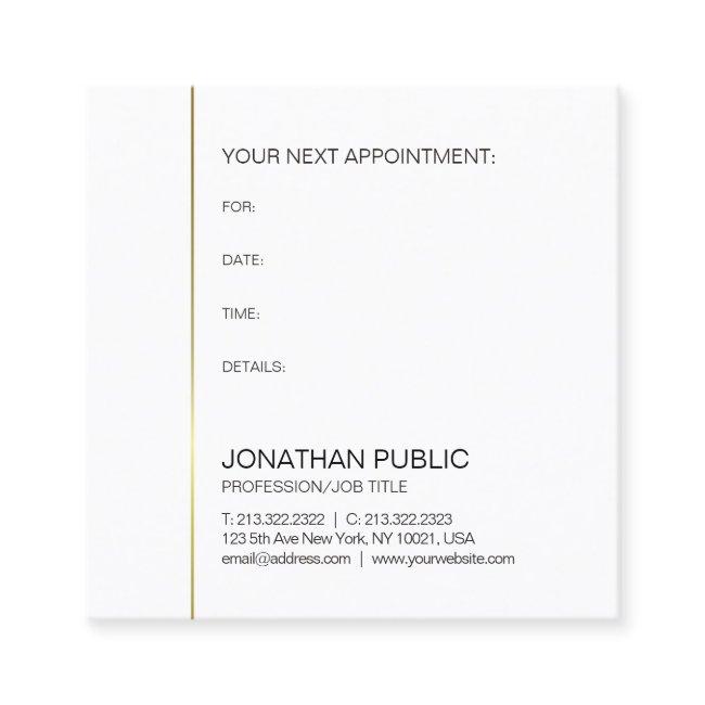 Appointment Reminder Doctor Dentist Gold Elegant