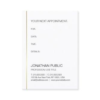 Appointment Reminder Gold Elegant Modern Plain