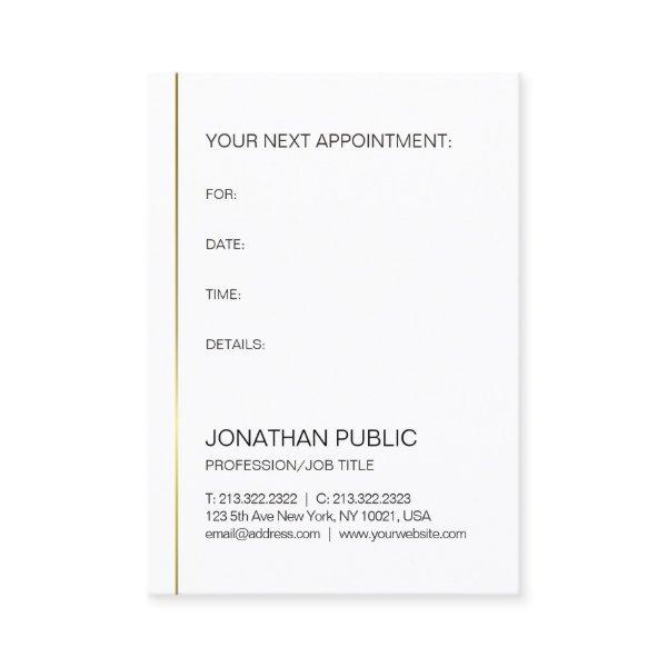 Appointment Reminder Gold Elegant Modern Plain