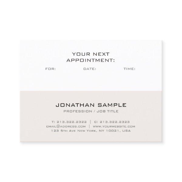 Appointment Reminder Modern Elegant Design Trendy