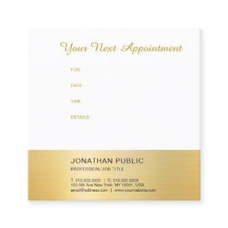 Appointment Reminder Modern Faux Gold Template