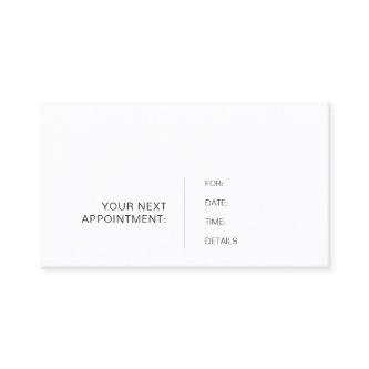 Appointment Reminder Modern Stylish Clean Plain