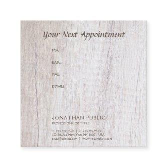 Appointment Reminder Wood Look Trendy Template
