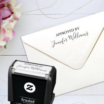 Approved By Custom Signature Personalized Self-inking Stamp