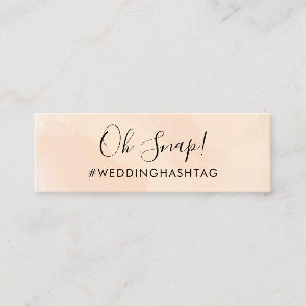 Apricot Wedding Hashtag Mini Enclosure Card, Tags