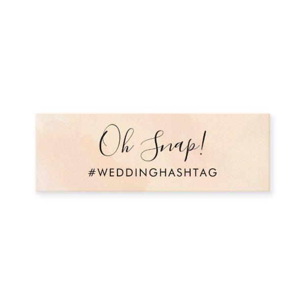 Apricot Wedding Hashtag Mini Enclosure Card, Tags