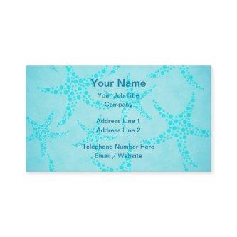 Aqua and Turquoise Starfish Design.