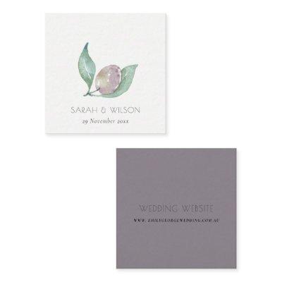 AQUA BLUE GREEN WATERCOLOUR FOLIAGE OLIVE WEDDING SQUARE