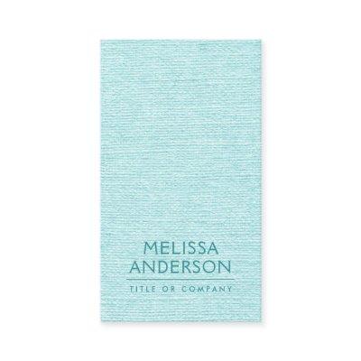 Aqua blue linen vertical minimalist professional