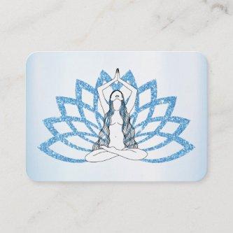 *~* Aqua Blue Lotus  Yoga  Woman Healing Energy