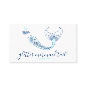 Aqua Blue Navy Tail Mermaid