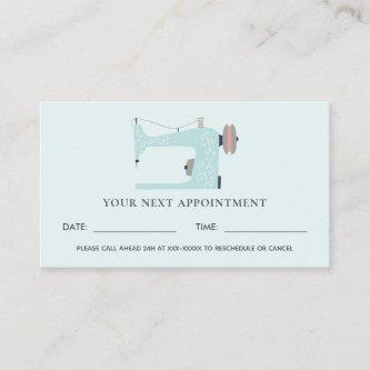 AQUA BLUE PINK SEWING MACHINE TAILOR APPOINTMENT